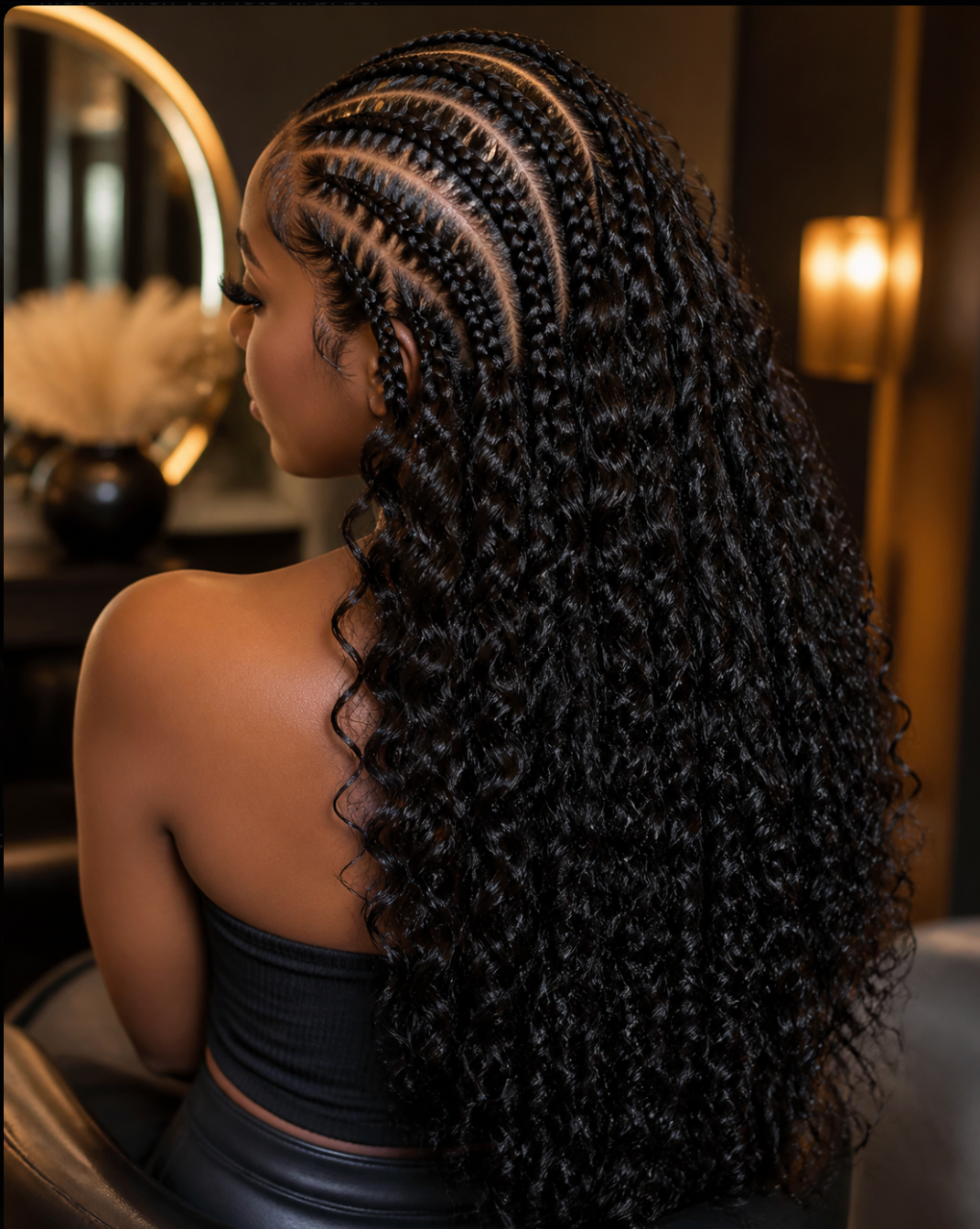 Curly Knotless Braids